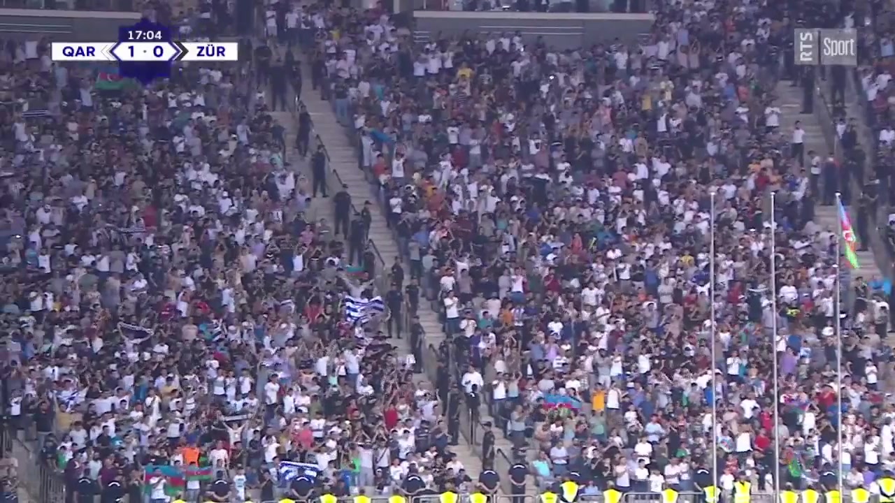 UEFA CL Qarabag Vs FC Zurich  Goal in 16 min, Score 1:0