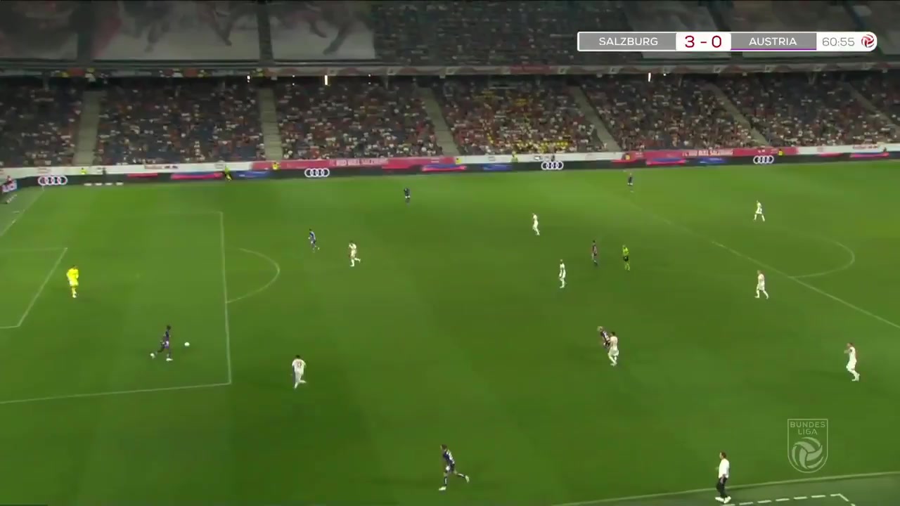 AUT D1 Red Bull Salzburg Vs Austria Wien Noah Okafor Goal in 62 min, Score 3:0