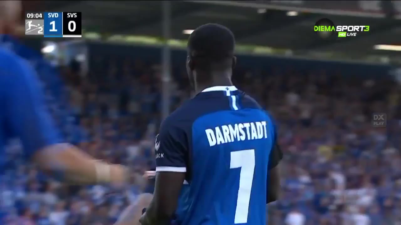 GER D2 Darmstadt Vs SV Sandhausen Braydon Manu Goal in 9 min, Score 1:0