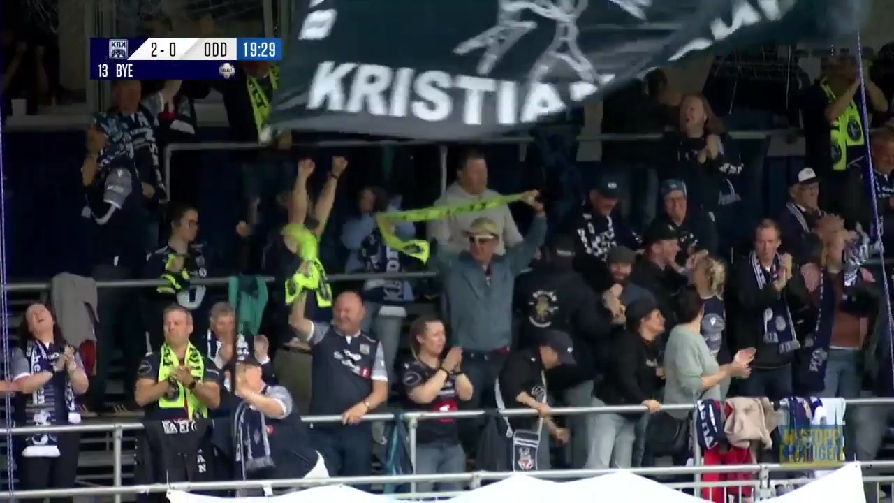 NOR D1 Kristiansund BK Vs Odd Grenland Bendik Bye Goal in 20 min, Score 2:0