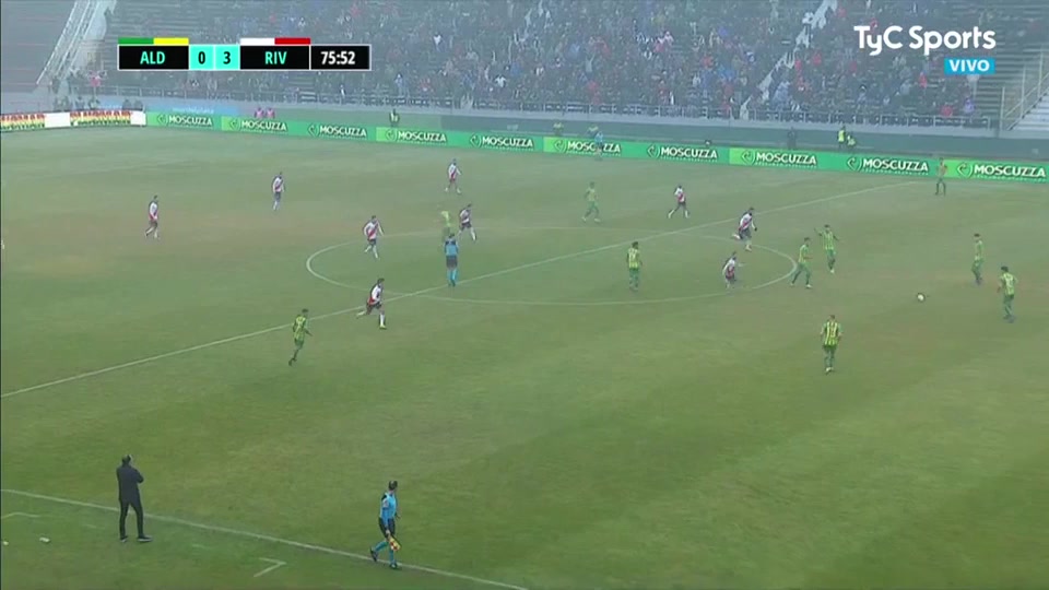 ARG D1 Aldosivi Mar del Plata Vs River Plate Miguel Angel Borja Hernandez Goal in 76 min, Score 0:3