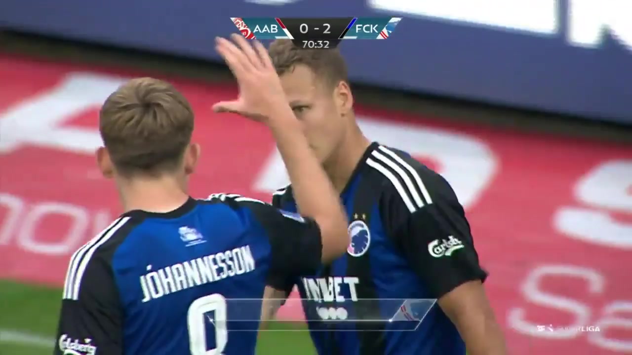 DEN SASL Aalborg Vs FC Copenhagen Viktor Claesson Goal in 71 min, Score 0:2