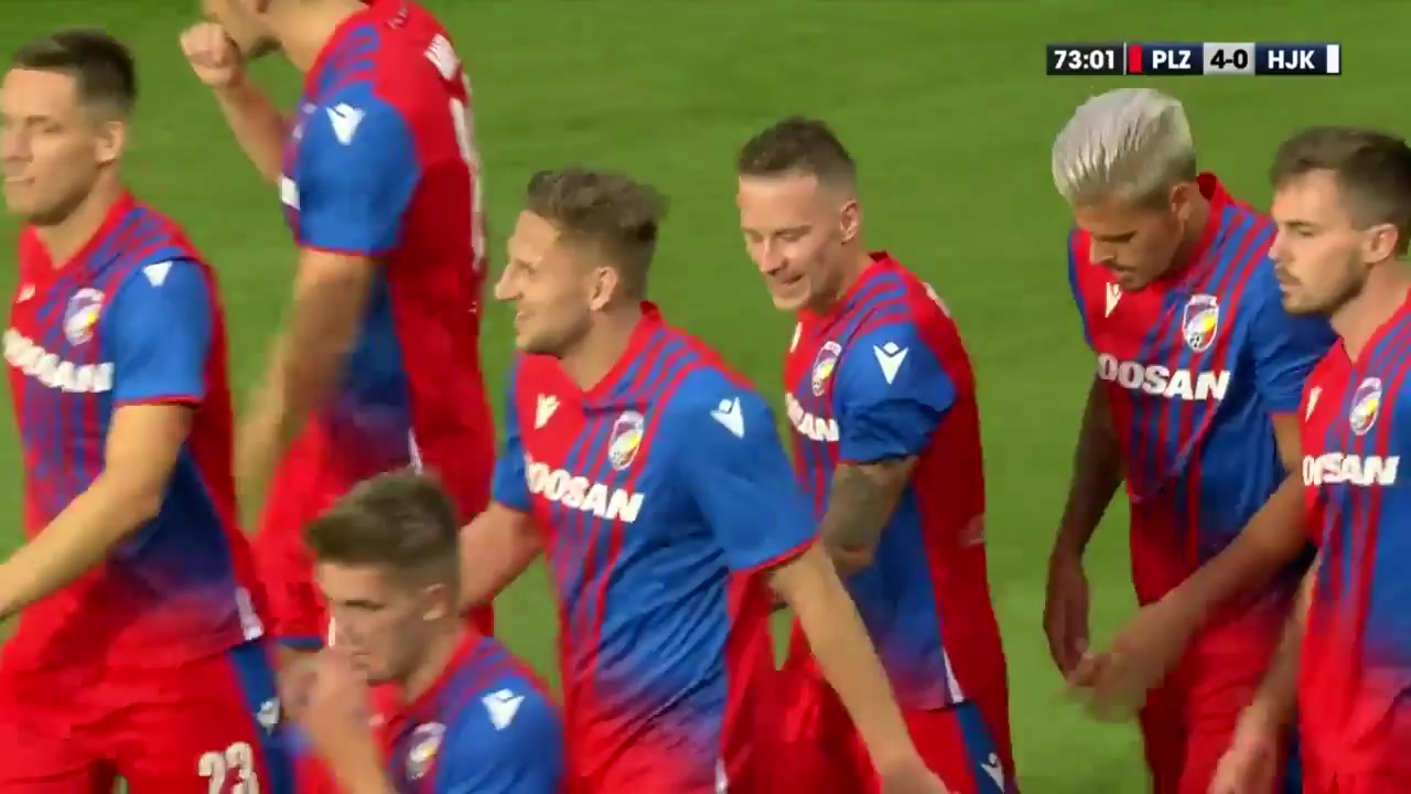 UEFA CL FC Viktoria Plzen Vs HJK Helsinki 79 phút Vào, ghi bàn 4:0