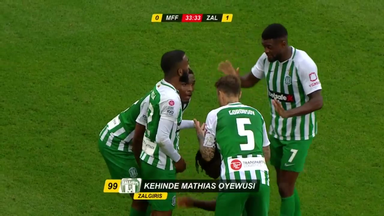 103 Malmo FF Vs FK Zalgiris Vilnius 33 skor gol Mathias Oyewusi Kehinde, skor 0:1