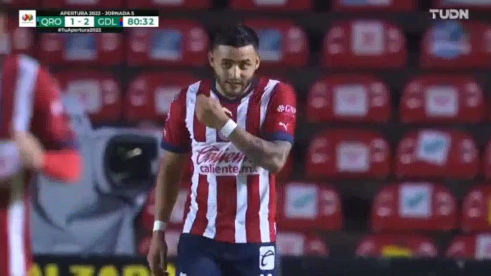 140 Queretaro FC Vs Chivas Guadalajara 80 skor gol , skor 1:2