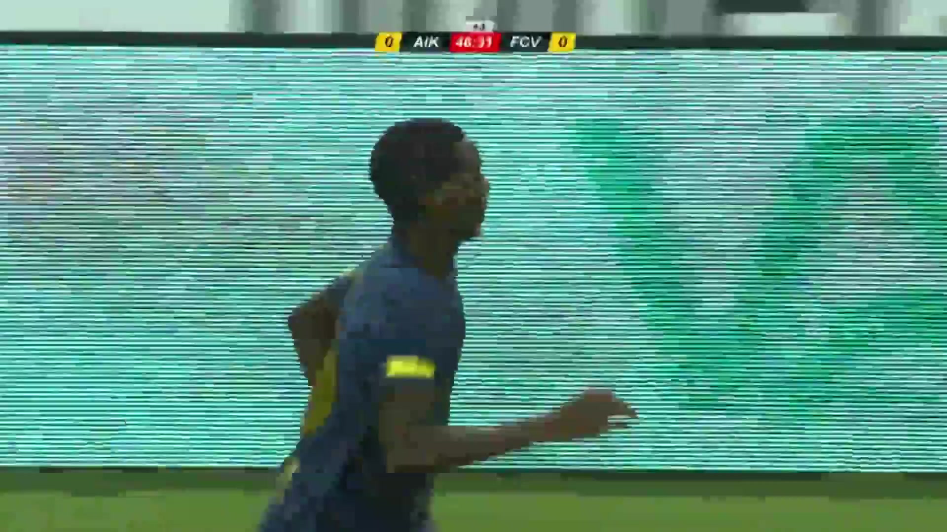 UEFA ECL AIK Solna Vs FC Vorskla Poltava Josafat Mendes Goal in 45+ min, Score 1:0