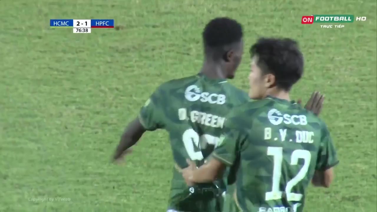 V.League 1 CLB TPHCM Vs XM Hai Phong FC Daniel Green Goal in 77 min, Score 2:1