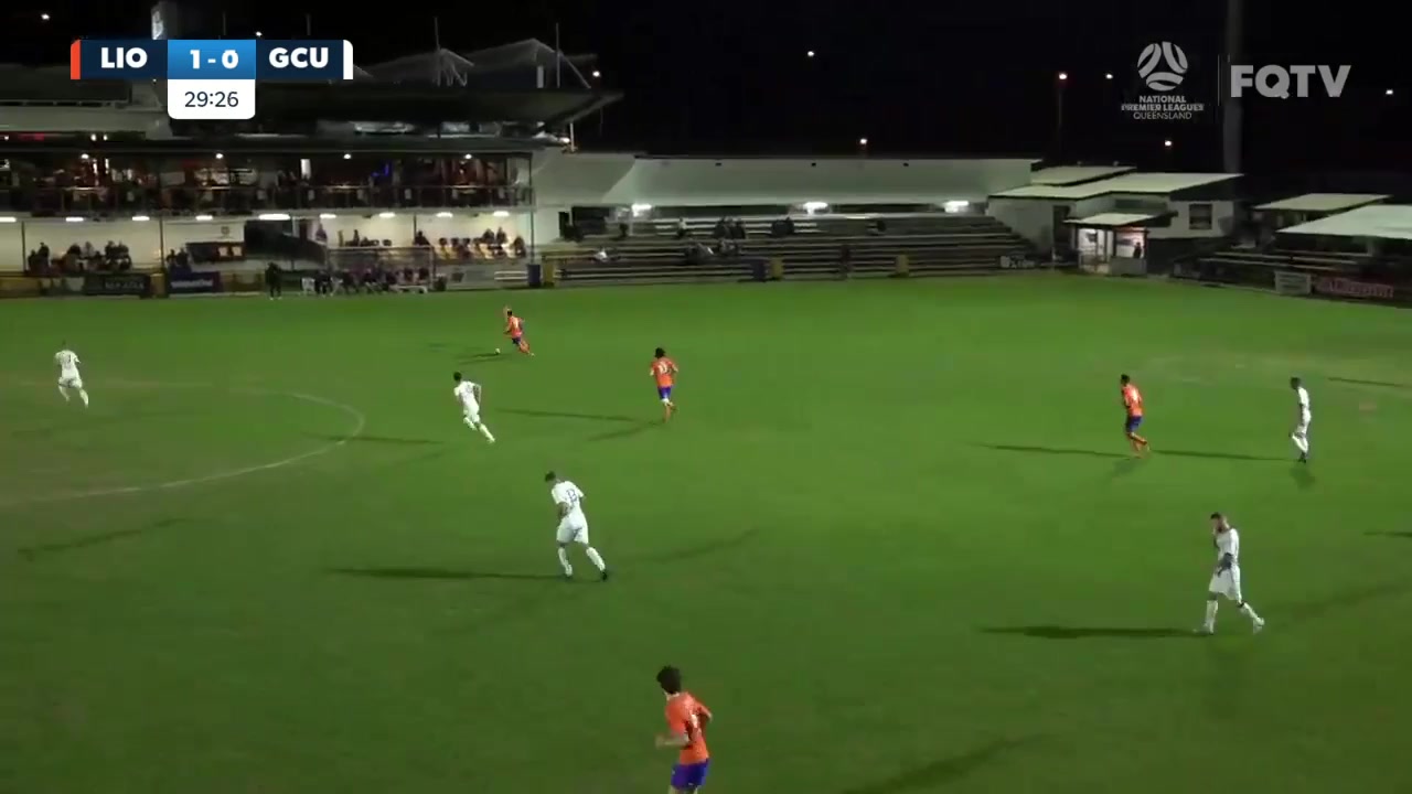 AUS QSL Queensland Lions SC Vs Gold Coast United McKay Goal in 30 min, Score 1:1