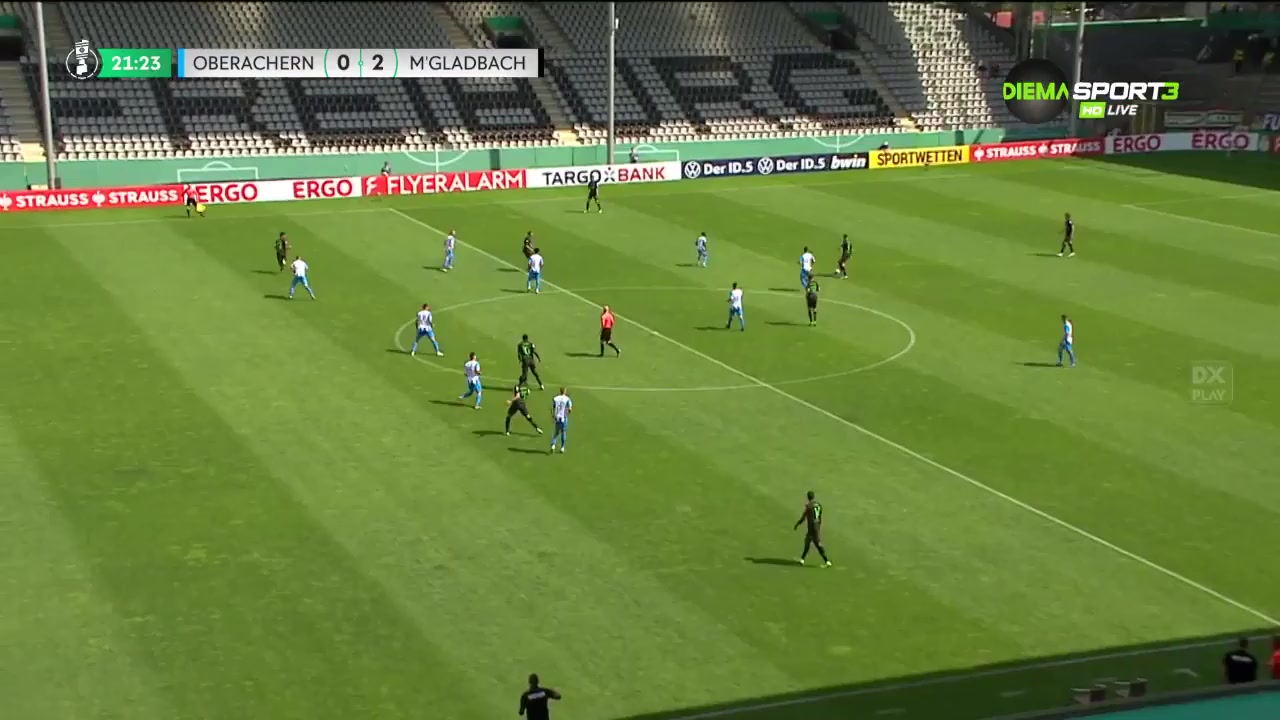 GERC SV Oberachern Vs Borussia Monchengladbach Marcus Thuram Goal in 21 min, Score 0:2