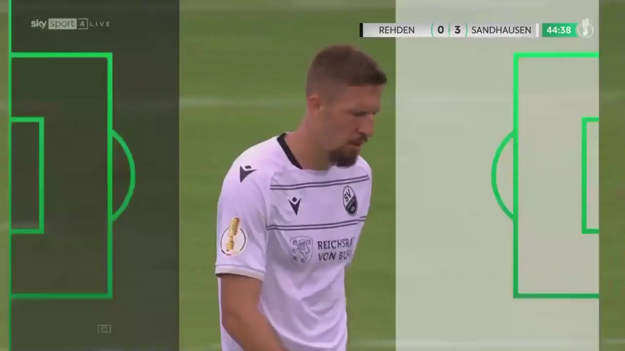 GERC BSV Rehden Vs SV Sandhausen Janik Bachmann Goal in 44 min, Score 0:3