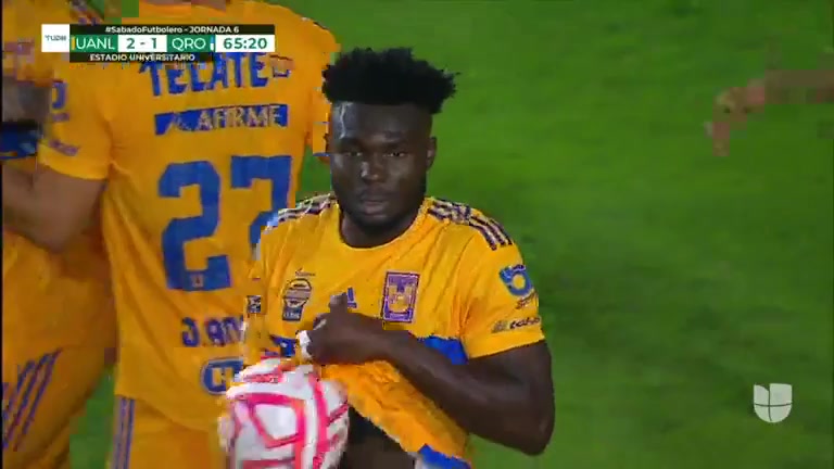 140 Tigres UANL Vs Queretaro FC 65 skor gol Jordy Josue Caicedo Medina, skor 2:1