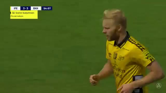 SWE D1 Elfsborg Vs Hacken Sveinn Aron Gudjohnsen Goal in 54 min, Score 3:3