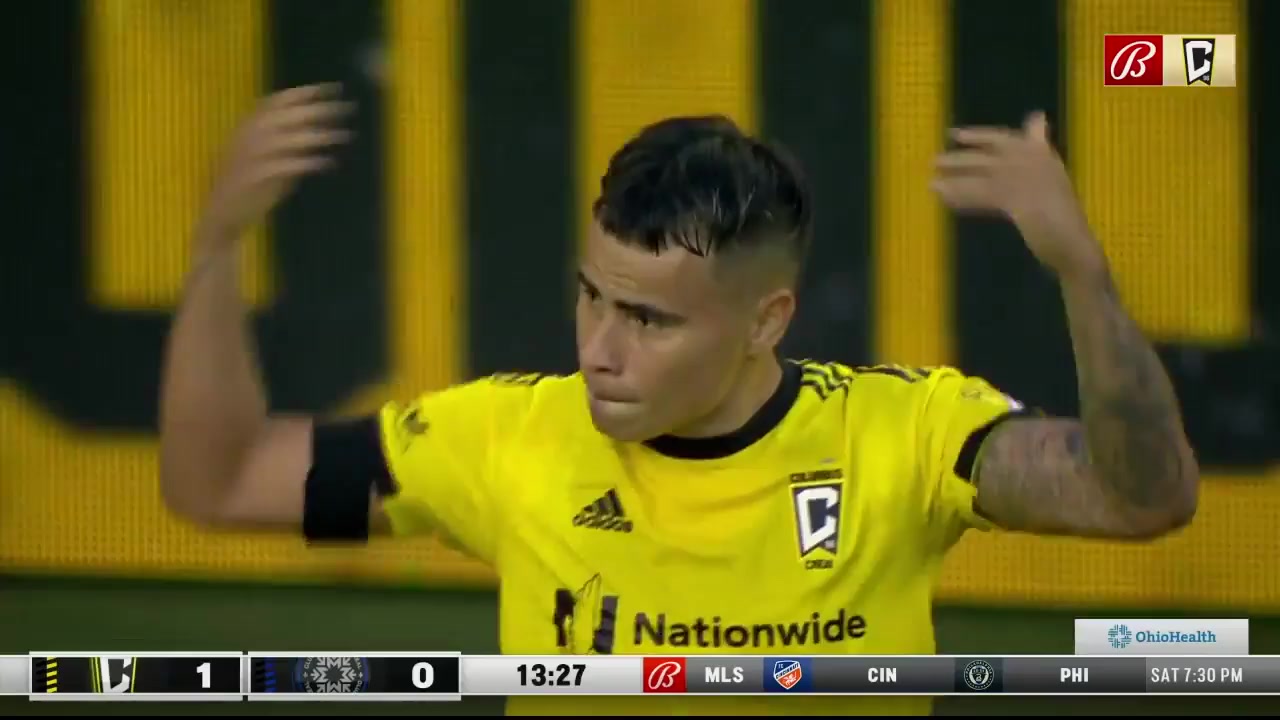 MLS Columbus Crew Vs Montreal Impact 13 phút Vào, ghi bàn 1:0