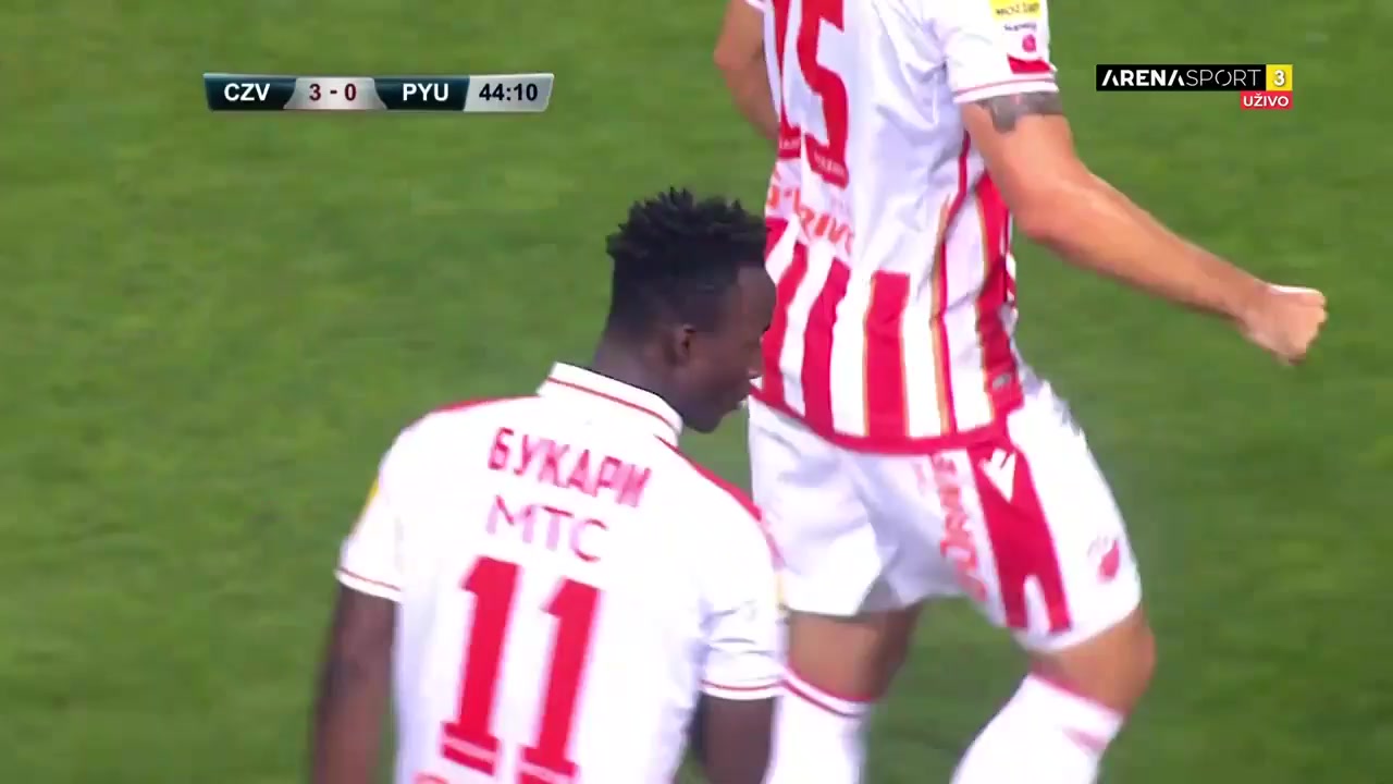 UEFA CL Crvena Zvezda Vs FC Pyunik 44 phút Osman BukariVào, ghi bàn 3:0