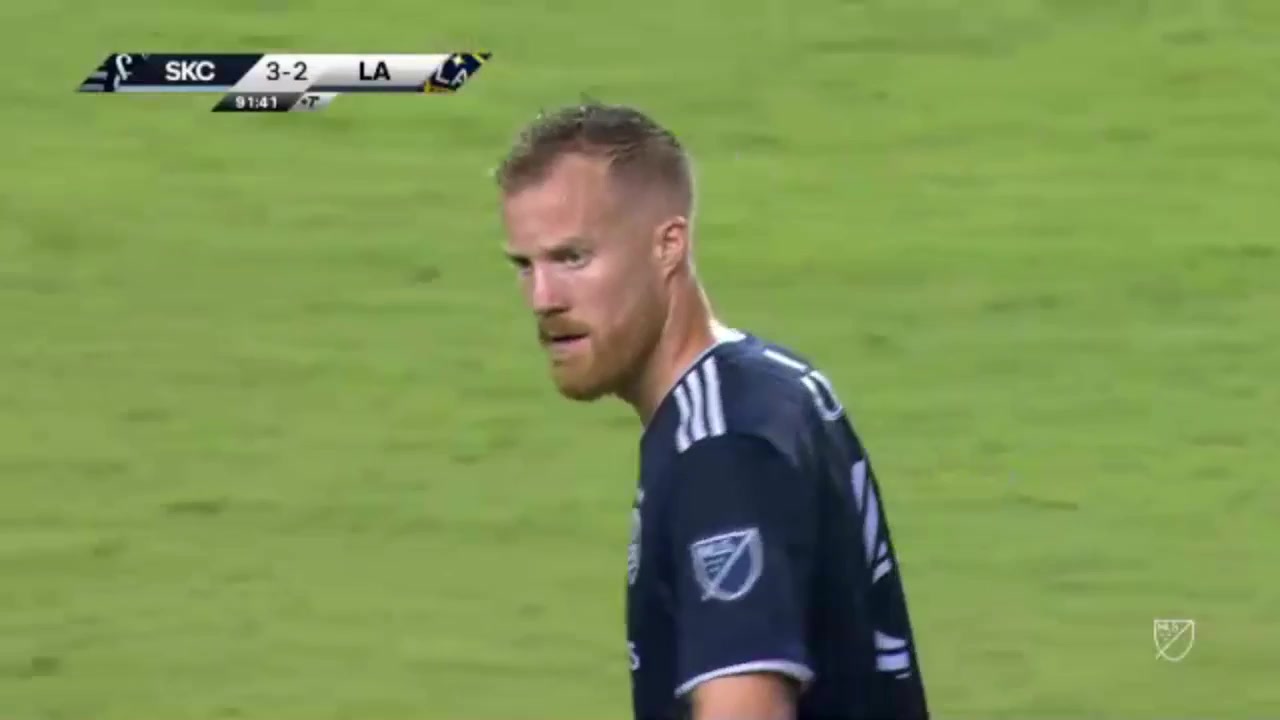 MLS FC Kansas City Vs LA Galaxy Daniel Salloi Goal in 92 min, Score 3:2