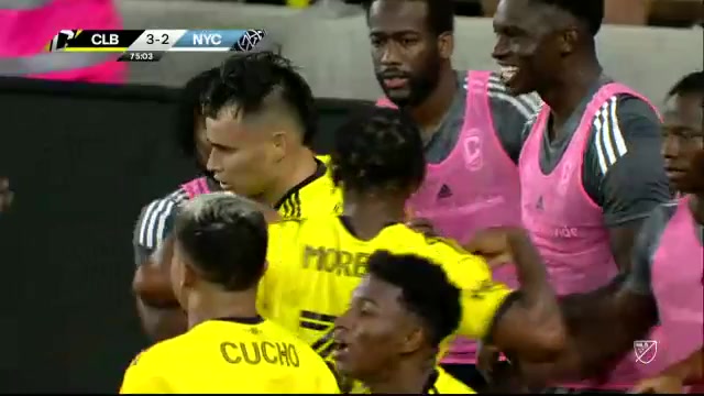 MLS Columbus Crew Vs New York City FC 75 ทำประตู  ประตู, ทำคะแนน 3:2