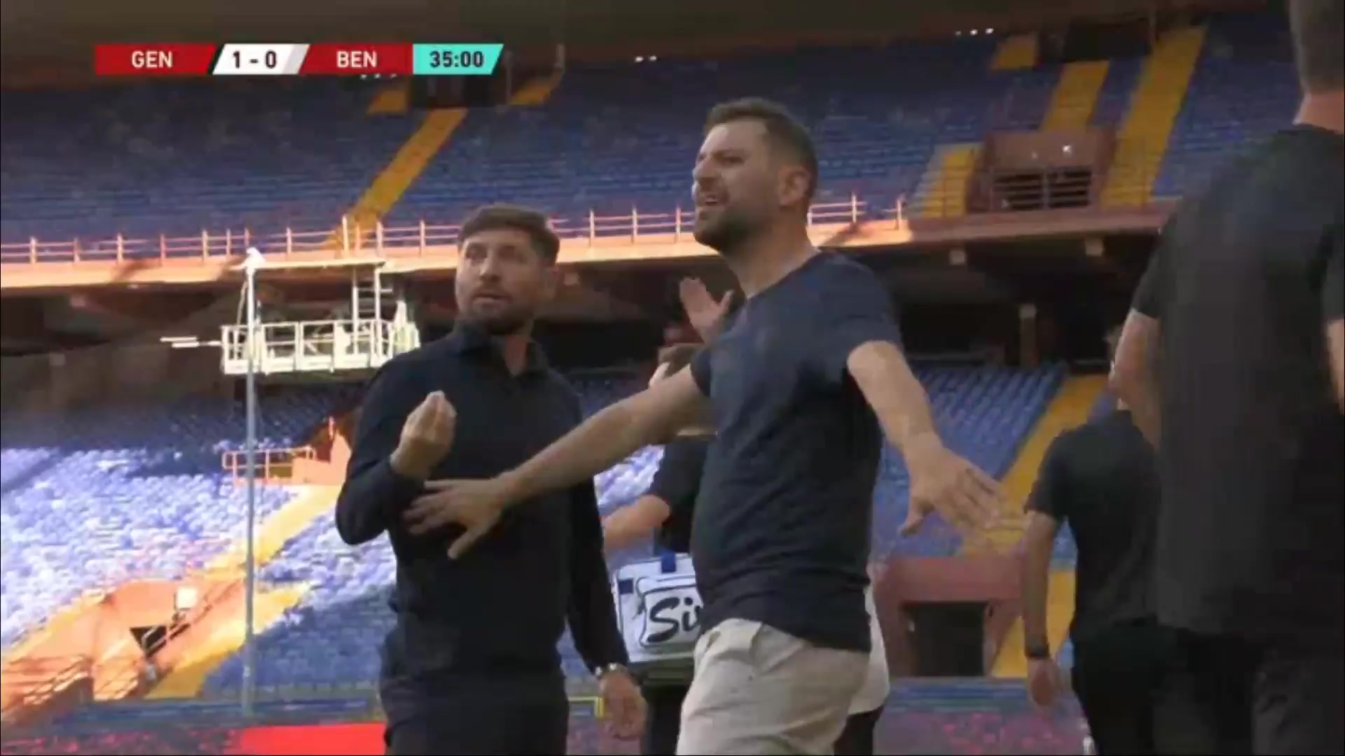 ITA Cup Genoa Vs Benevento  Goal in 35 min, Score 1:0