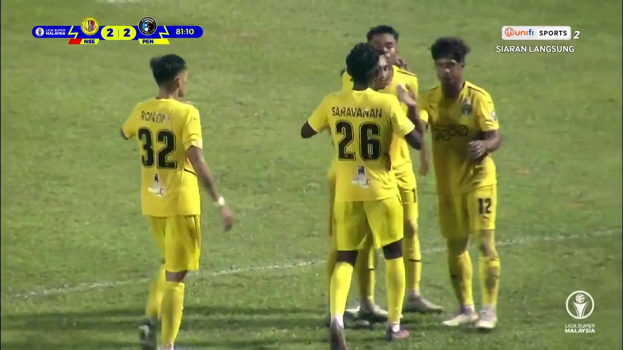 MAS SL Negeri Sembilan Vs Pulau Pinang 82 phút Vào, ghi bàn 2:2