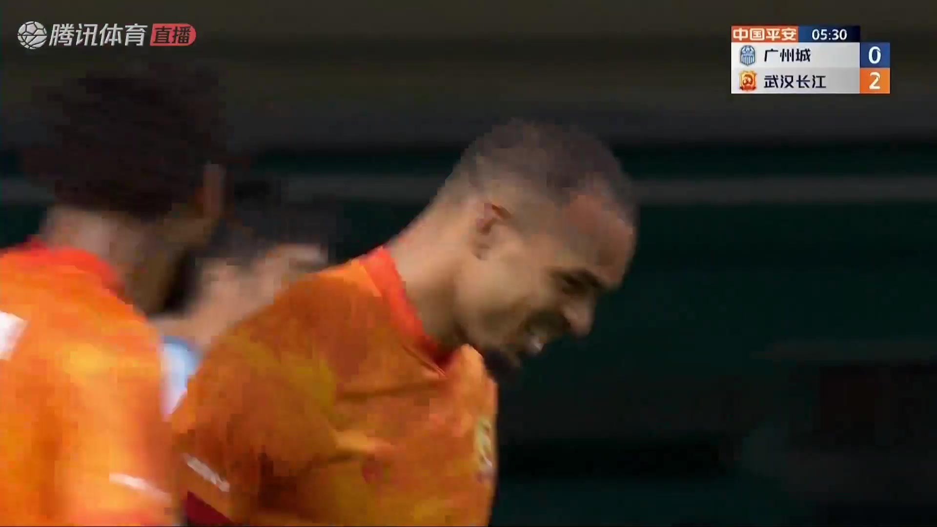 CHA CSL Guangzhou City Vs Wuhan FC  Goal in 7 min, Score 0:2