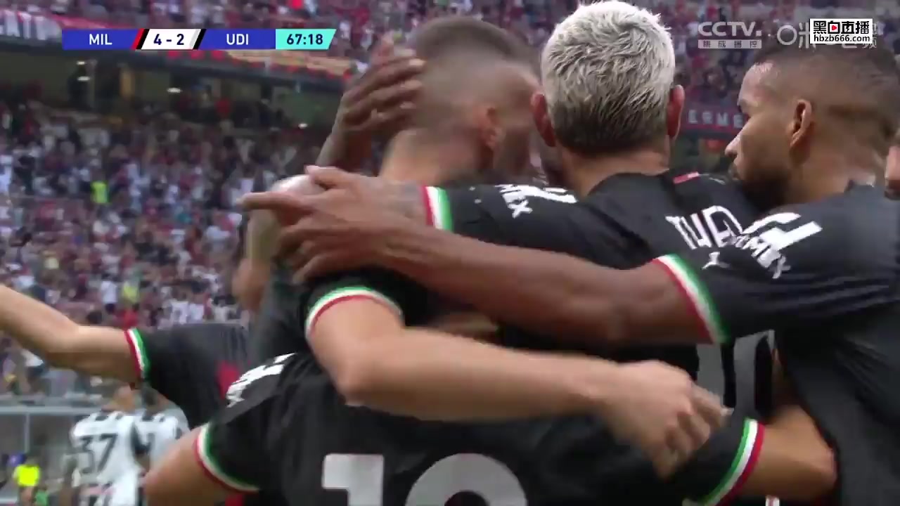 Serie A AC Milan Vs Udinese Ante Rebic Goal in 67 min, Score 4:2