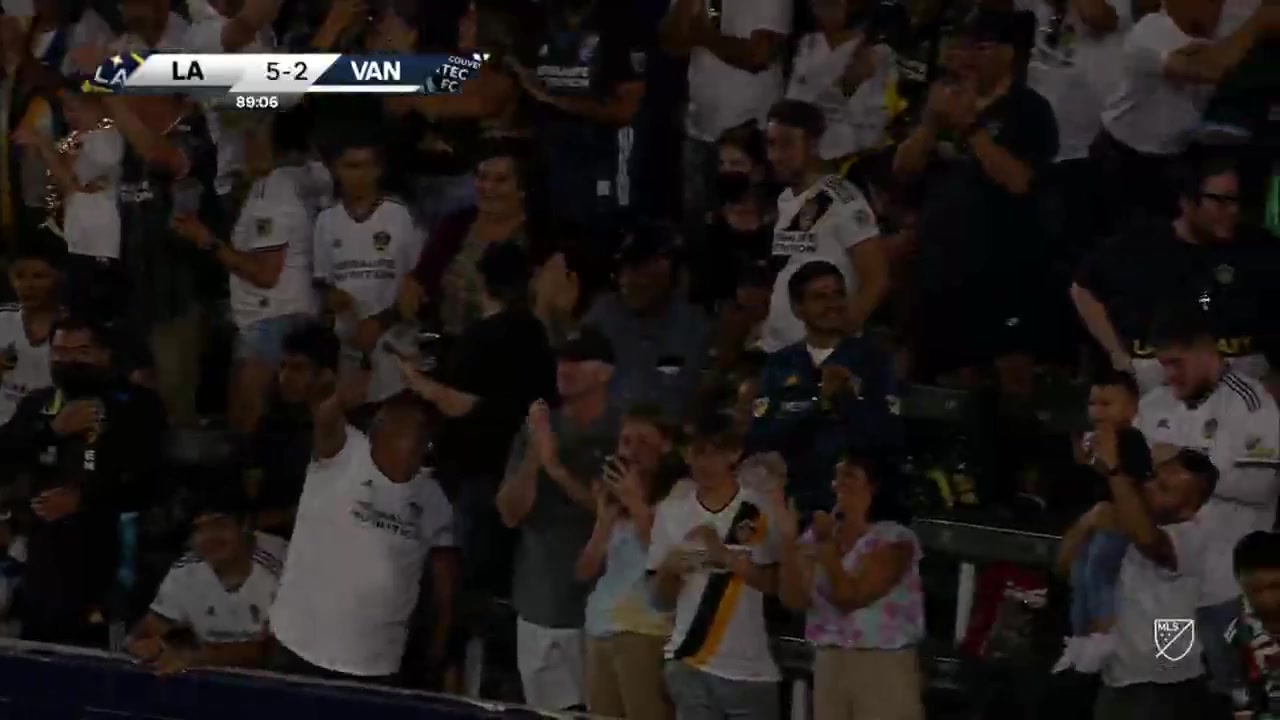 MLS LA Galaxy Vs Vancouver Whitecaps Efrain Alvarez Goal in 89 min, Score 5:2