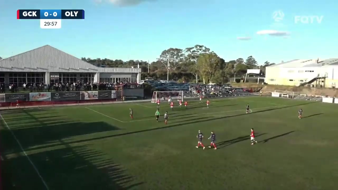 AUS QSL Gold Coast Knights Vs Brisbane Olympic United FC Okada Goal in 30 min, Score 0:1