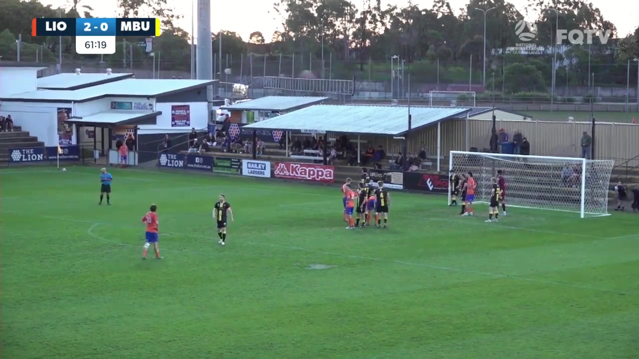 AUS QSL Queensland Lions SC Vs Moreton Bay United Farr Goal in 63 min, Score 2:1