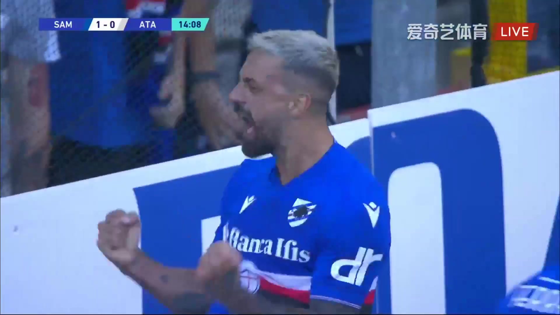 Serie A Sampdoria Vs Atalanta 13 phút Vào, ghi bàn 1:0