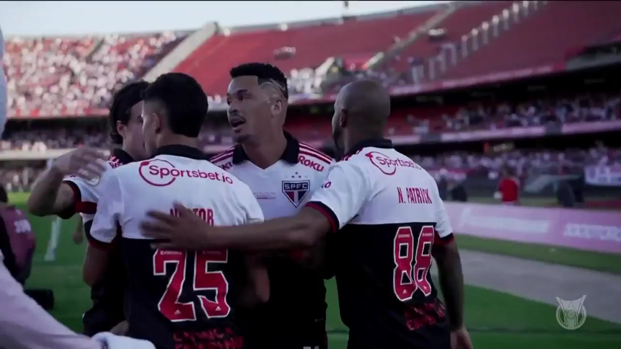 BRA D1 Sao Paulo Vs Bragantino Rodrigo Nestor Goal in 24 min, Score 1:0