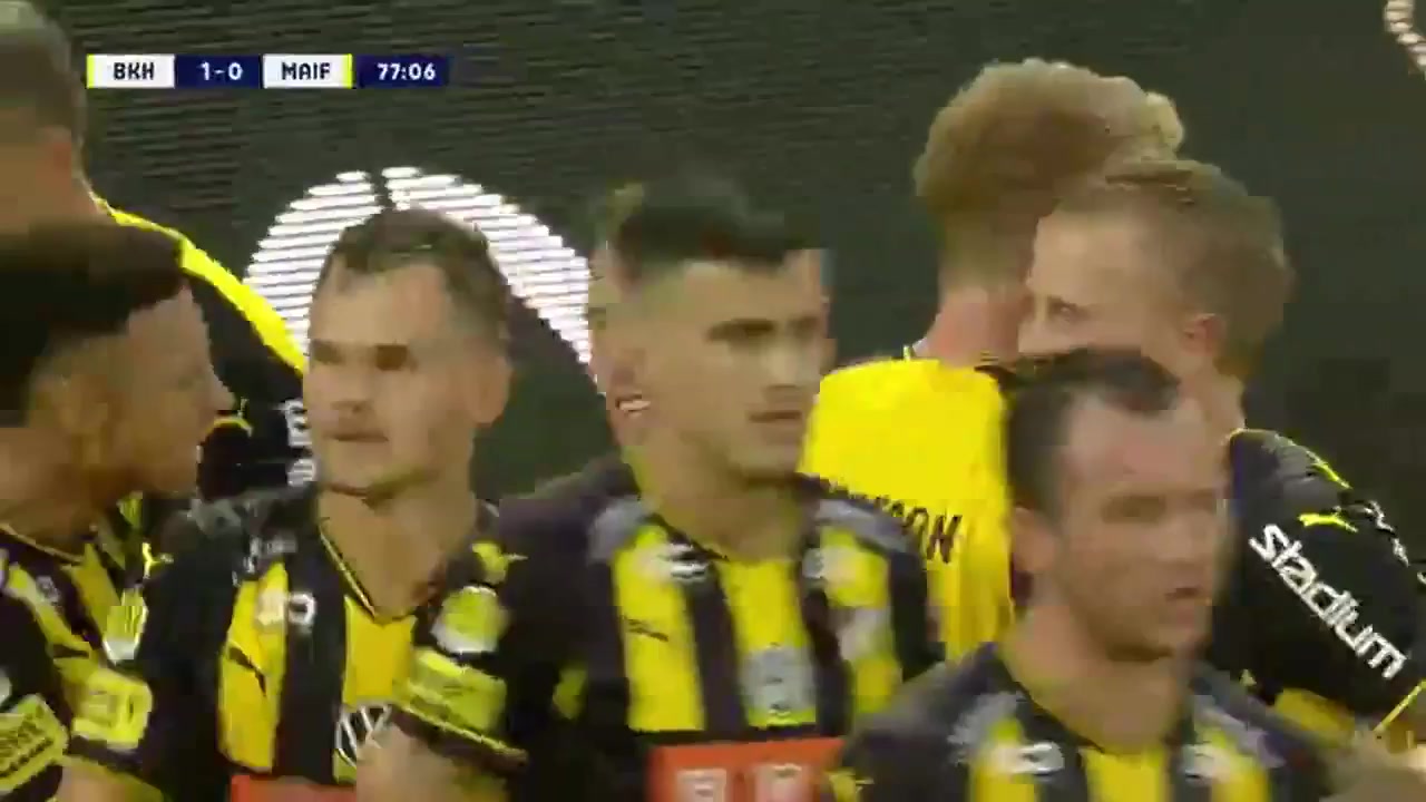 SWE D1 Hacken Vs Mjallby AIF  Goal in 78 min, Score 1:0