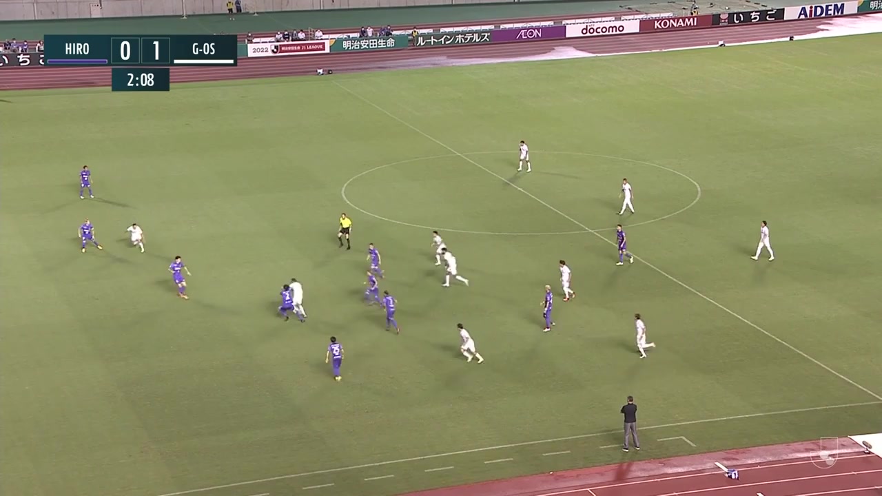 JPN D1 Hiroshima Sanfrecce Vs Gamba Osaka  Goal in 4 min, Score 0:1