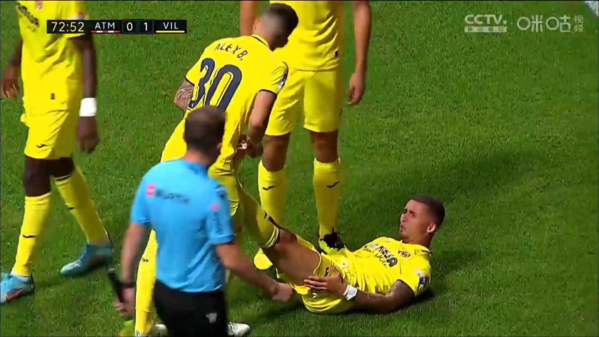 Laliga1 Atletico Madrid Vs Villarreal 73 ทำประตู Yeremi Pino ประตู, ทำคะแนน 0:1