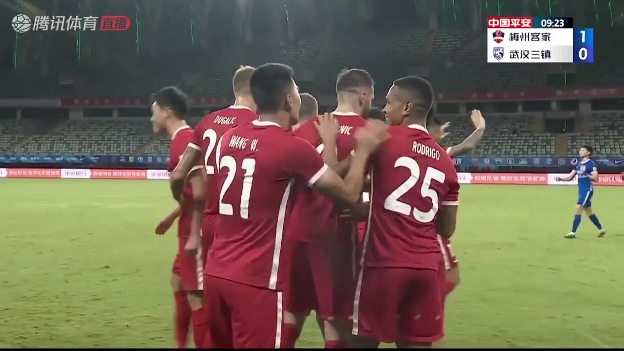 CHA CSL Meizhou Hakka Vs Wuhan Three Towns 8 ทำประตู Aleksa Vukanovic ประตู, ทำคะแนน 1:0