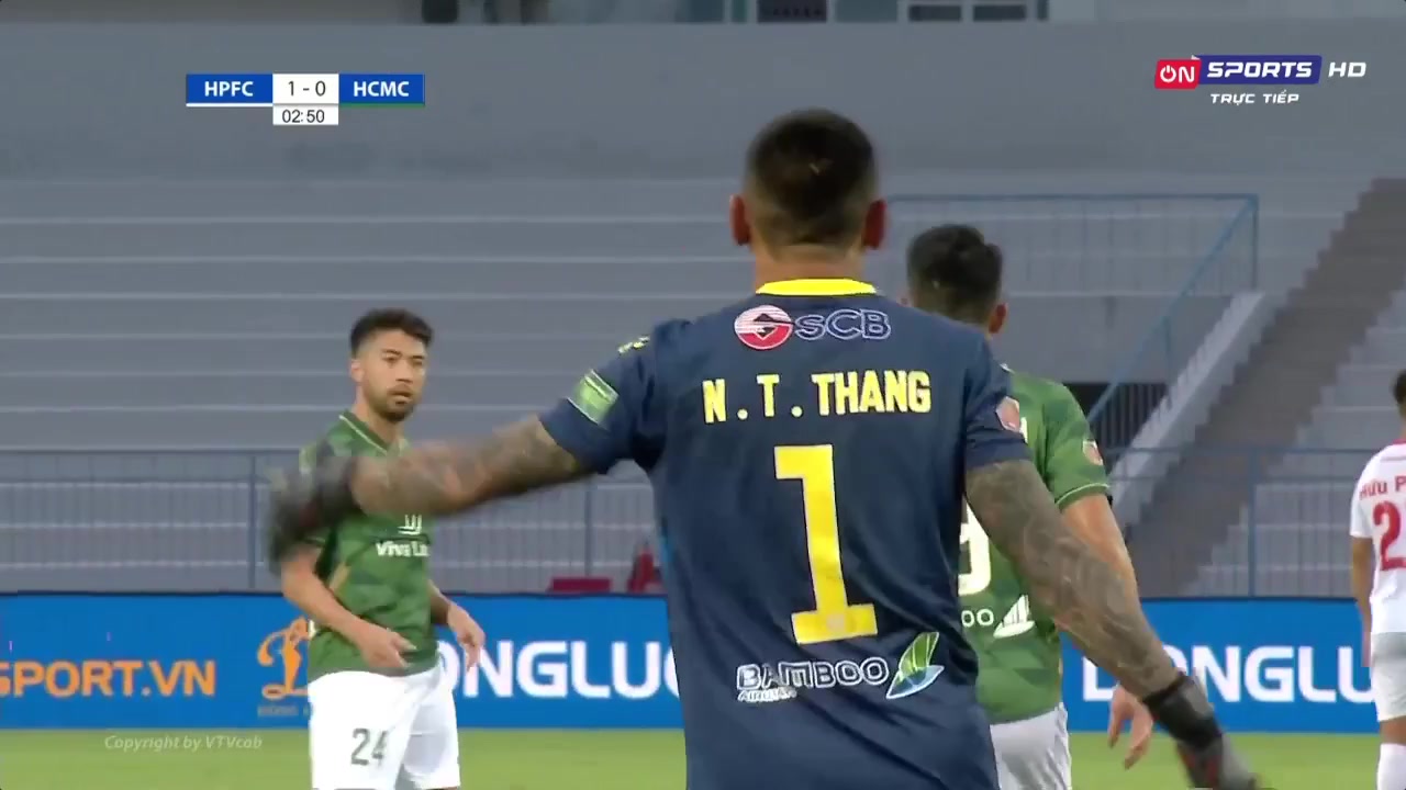 V.League 1 XM Hai Phong FC Vs CLB TPHCM Joseph Mpande Goal in 2 min, Score 1:0