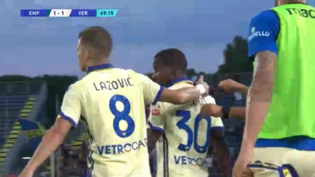 Serie A Empoli Vs Verona 70 phút Vào, ghi bàn 1:1