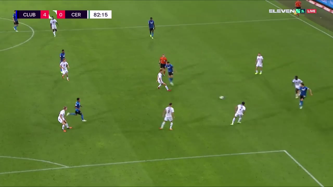 BEL D1 Club Brugge Vs Cercle Brugge  Goal in 83 min, Score 4:0