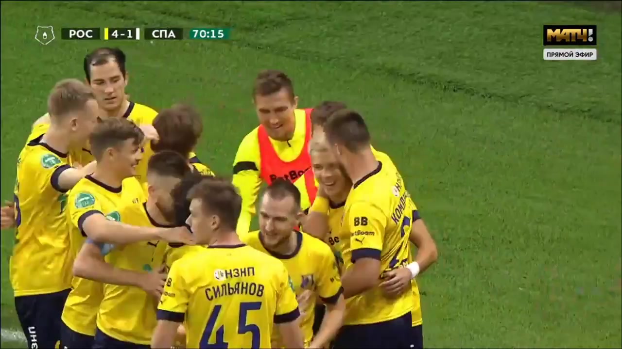 10 Rostov FK Vs Spartak Moscow 71 skor gol , skor 4:1