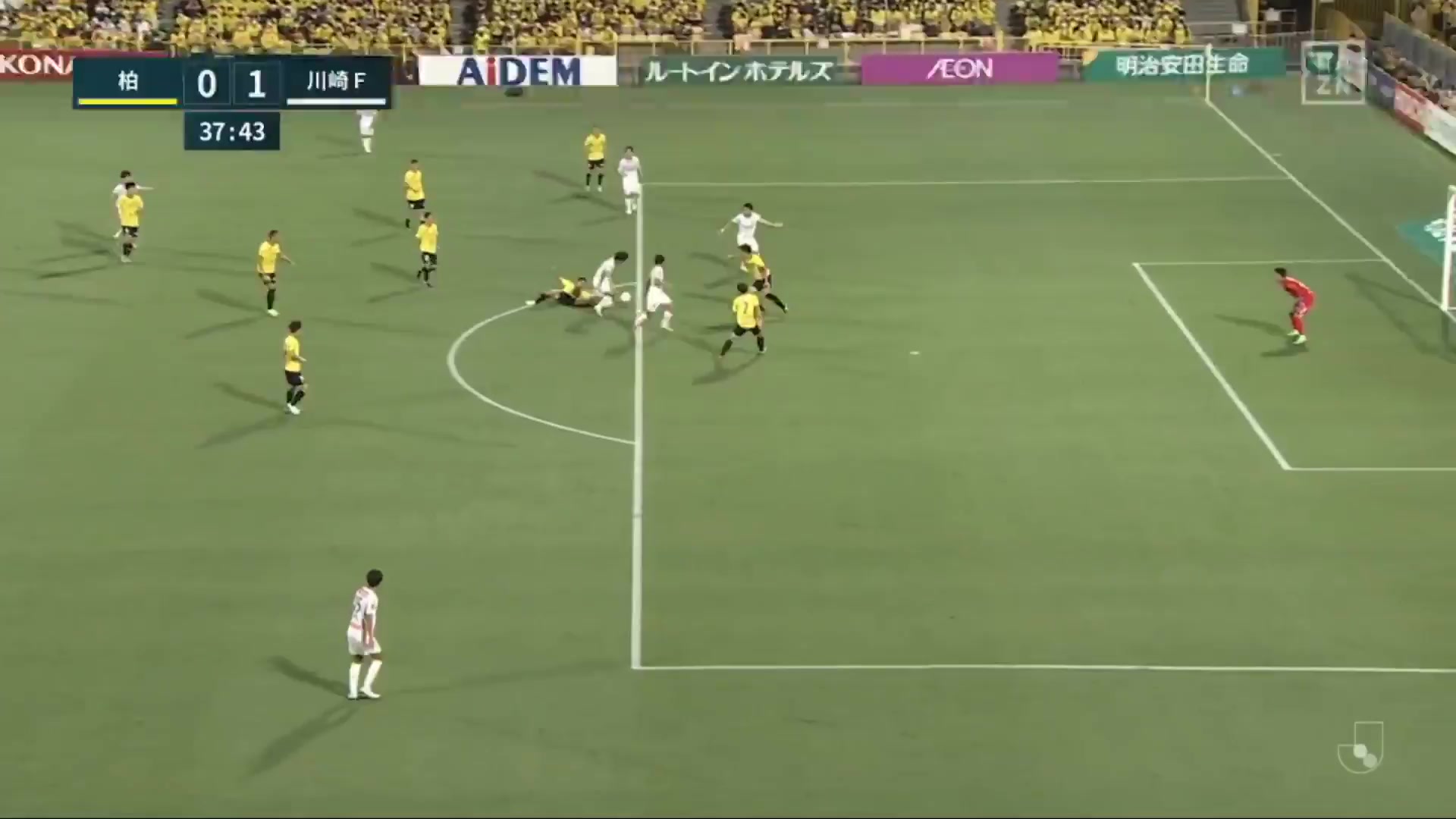 JPN D1 Kashiwa Reysol Vs Kawasaki Frontale 37 ทำประตู Yu Kobayashi ประตู, ทำคะแนน 0:1