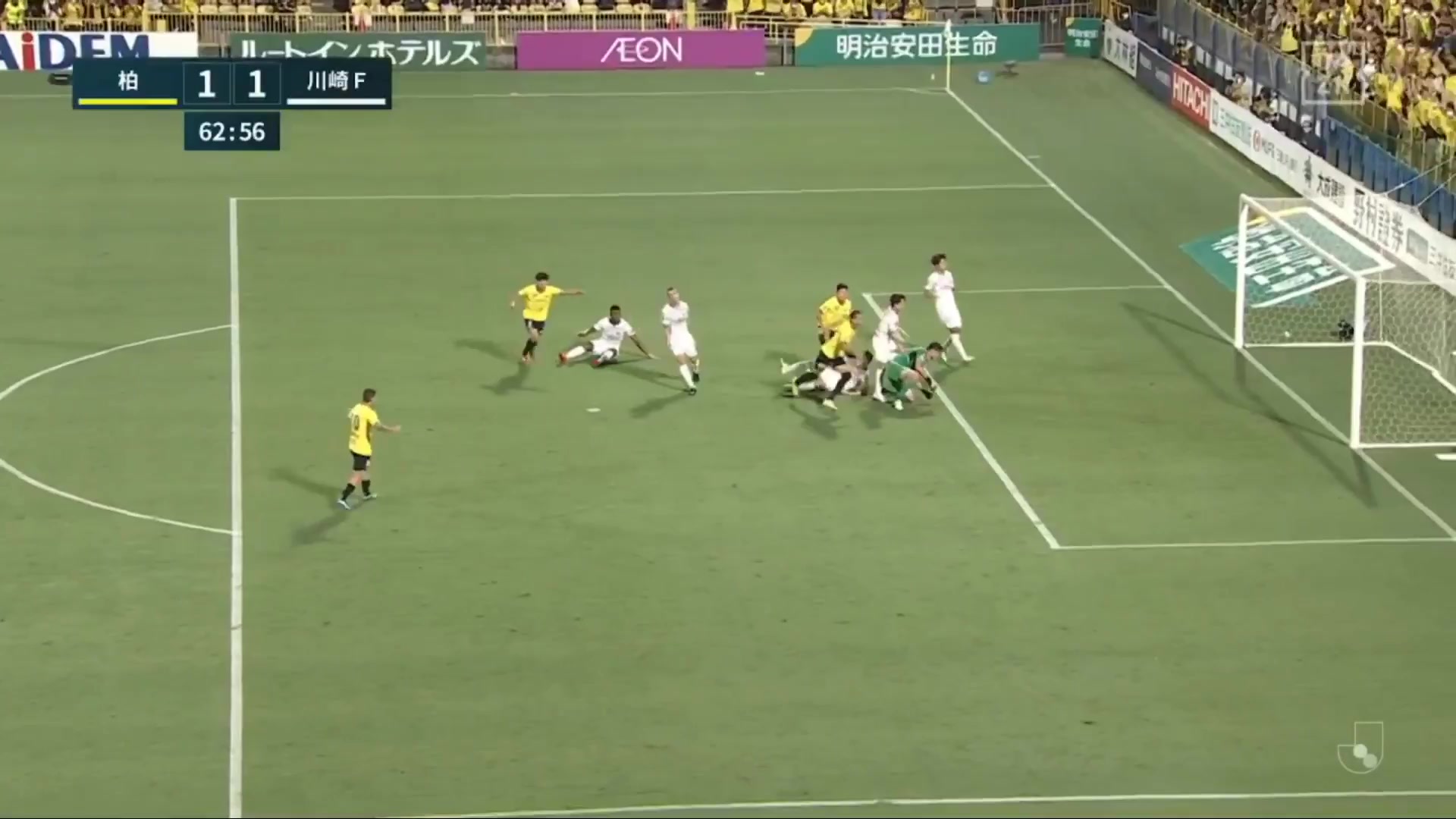 JPN D1 Kashiwa Reysol Vs Kawasaki Frontale 63 ทำประตู Dyanfres Douglas Chagas Matos ประตู, ทำคะแนน 1:1