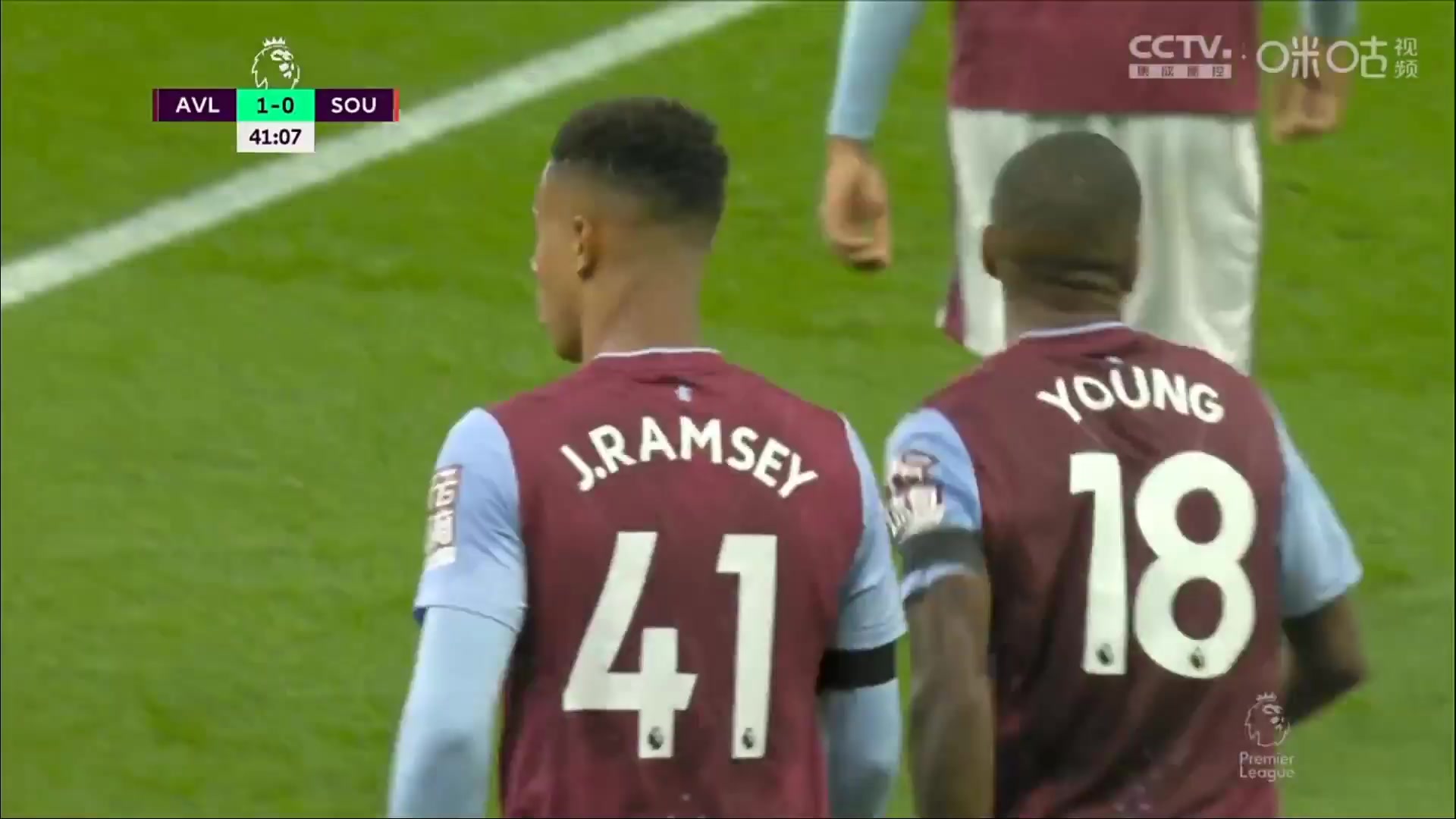 EPL Aston Villa Vs Southampton 40 phút Vào, ghi bàn 1:0