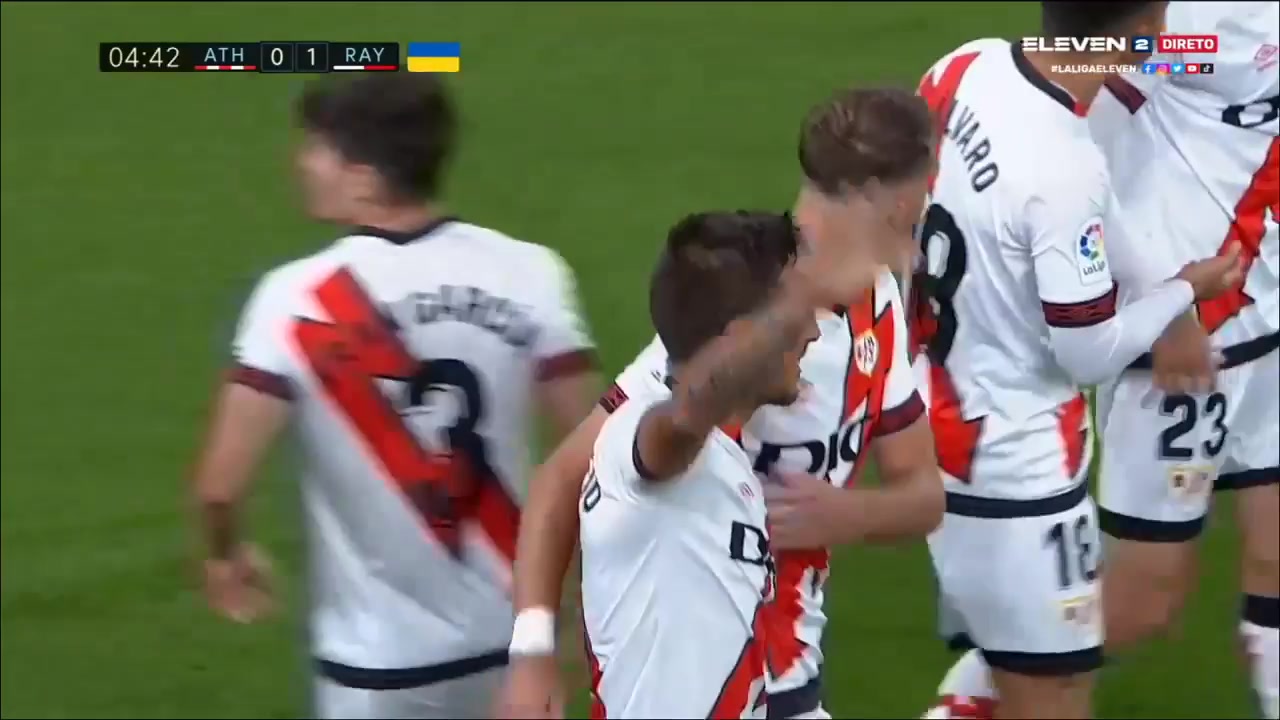 Laliga1 Athletic Bilbao Vs Rayo Vallecano 4 phút Oscar Guido TrejoVào, ghi bàn 0:1