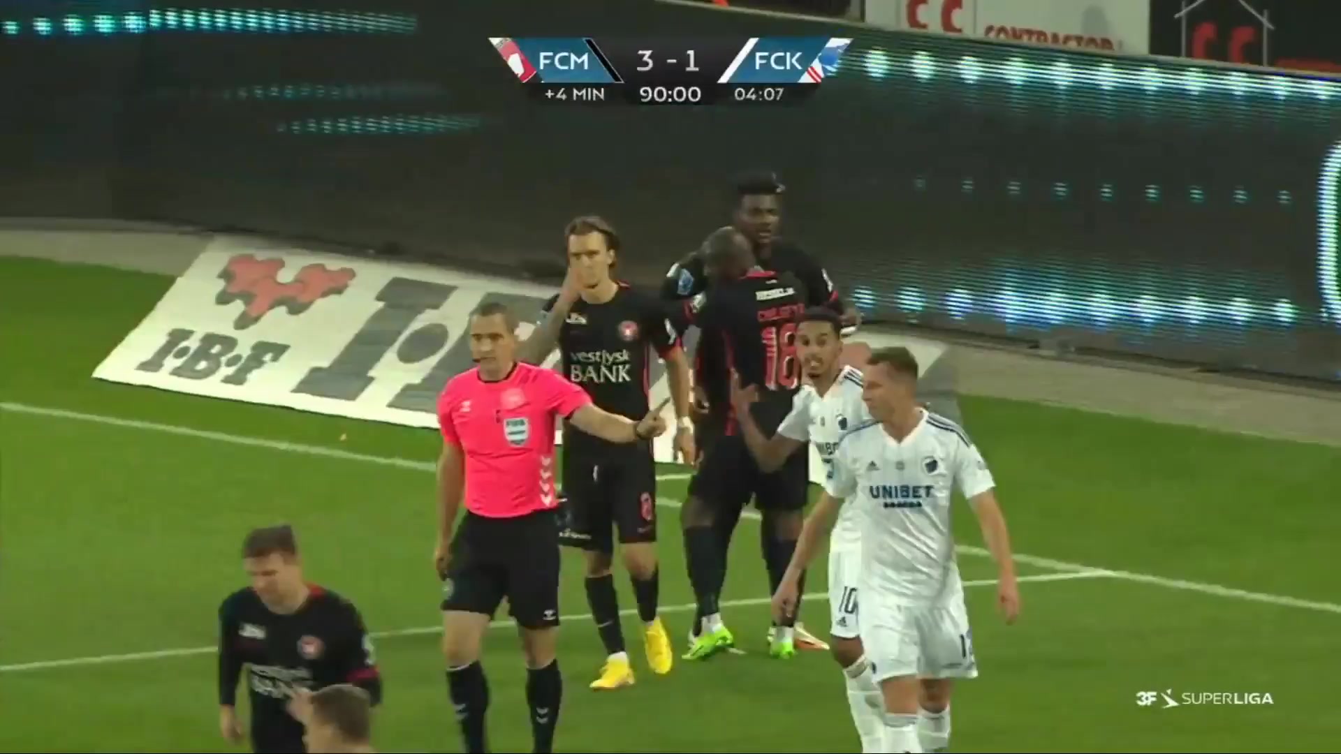 DEN SASL Midtjylland Vs FC Copenhagen  Goal in 95 min, Score 3:1