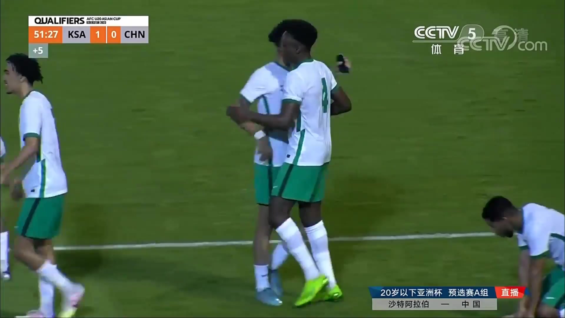 AFC U20 Saudi Arabia U20 Vs China U20  Goal in 45 min, Score 1:0