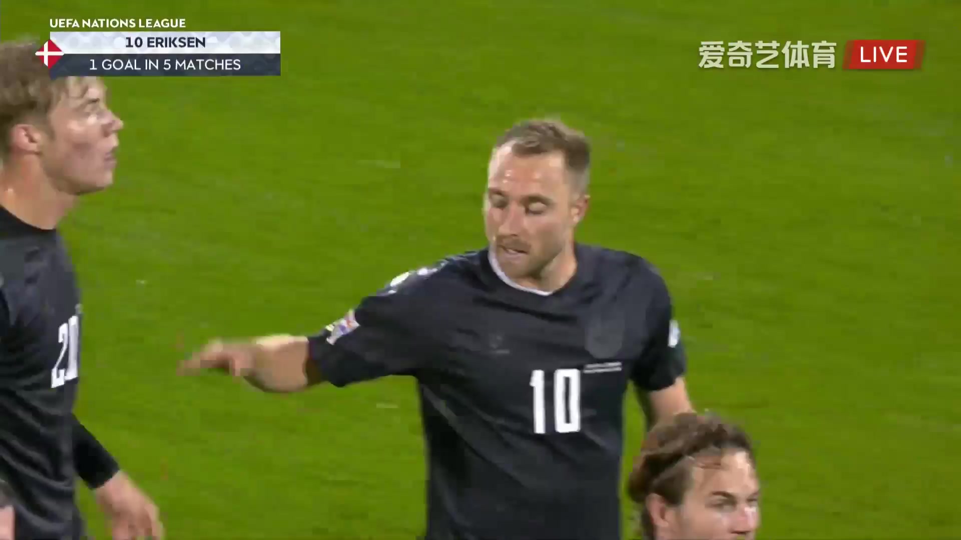 UEFA  NL Croatia Vs Denmark Christian Eriksen Goal in 78 min, Score 1:1