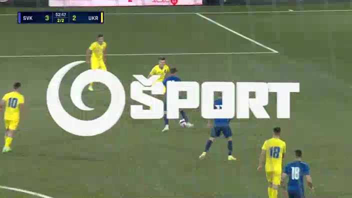 UEFA  U21Q Slovakia U21 Vs Ukraine U21  Goal in 53 min, Score 3:2