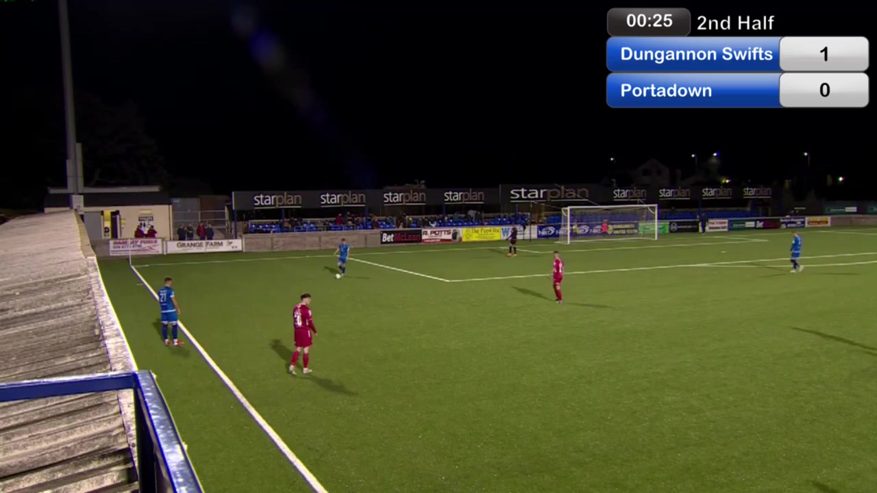 NIR D1 Dungannon Swifts Vs Portadown  Goal in 46 min, Score 2:0