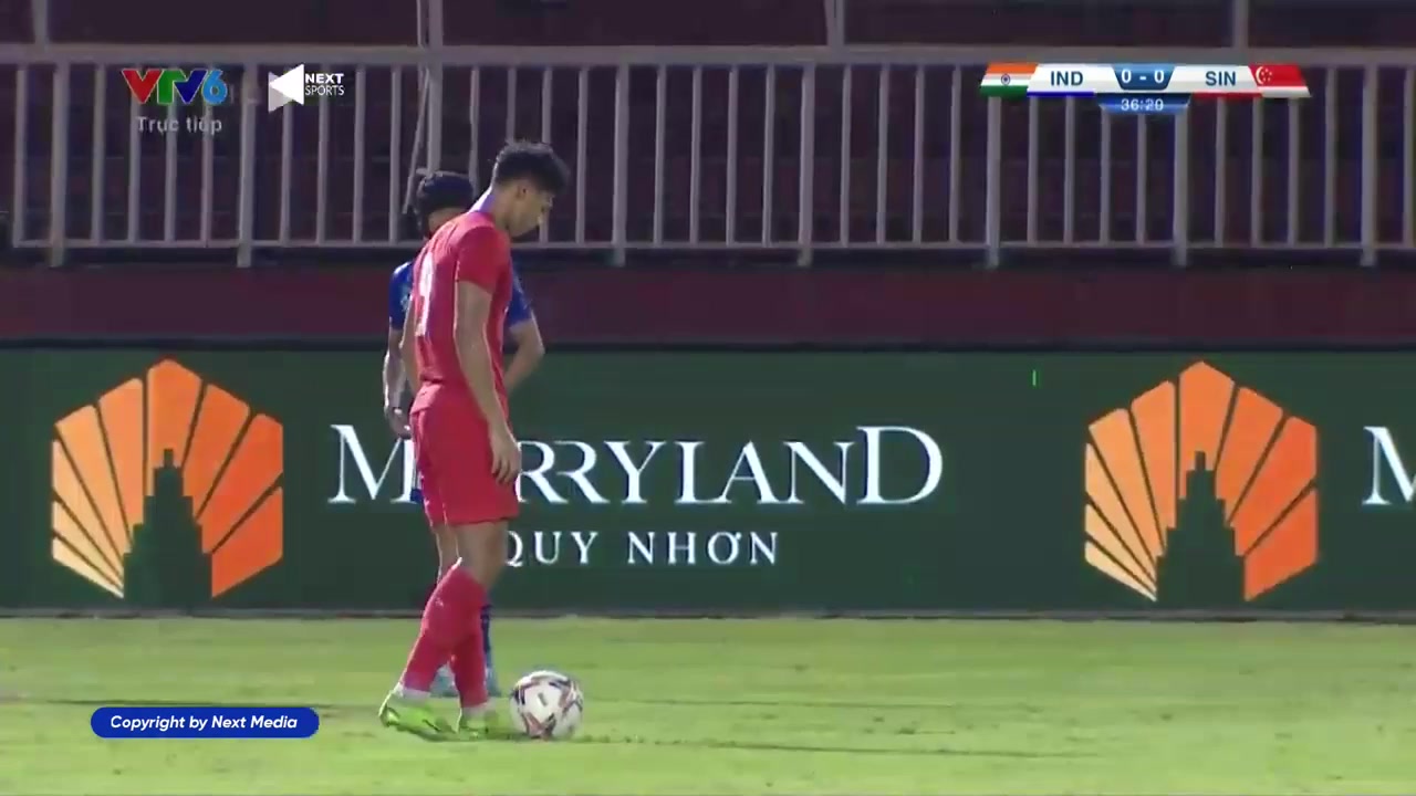 INT FRL India Vs Singapore 36 phút Ikhsan Fandi AhmadVào, ghi bàn 0:1