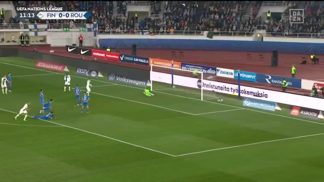 1864 Finland Vs Romania 11 skor gol Teemu Pukki, skor 1:0