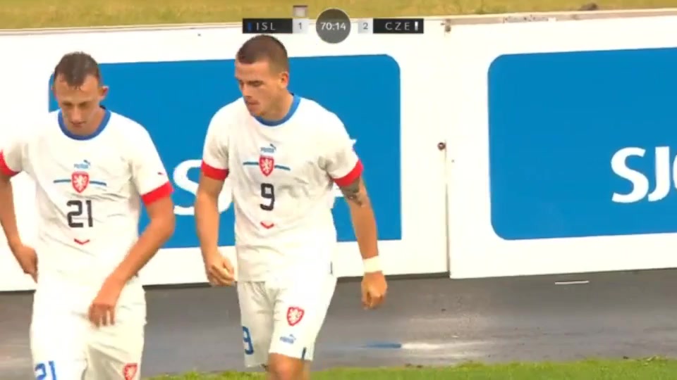 UEFA  U21Q Iceland U21 Vs Czech Republic U21  Goal in 71 min, Score 1:2