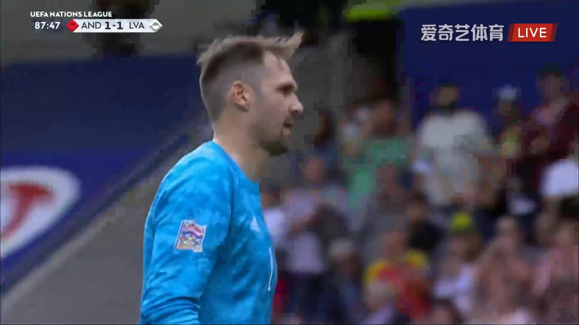 UEFA  NL Andorra Vs Latvia  Goal in 89 min, Score 1:1
